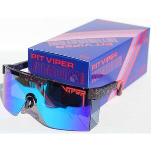 PIT VIPER The Peacekeeper Intimidator PV 2000 Sunglasses Blue/Black Shield NEW